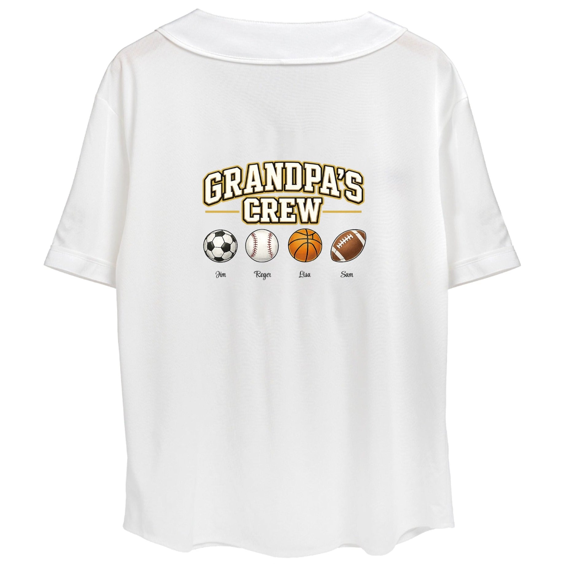 Personalized Grandpa's (or Grandma's) Team Embroidered Baseball Jersey