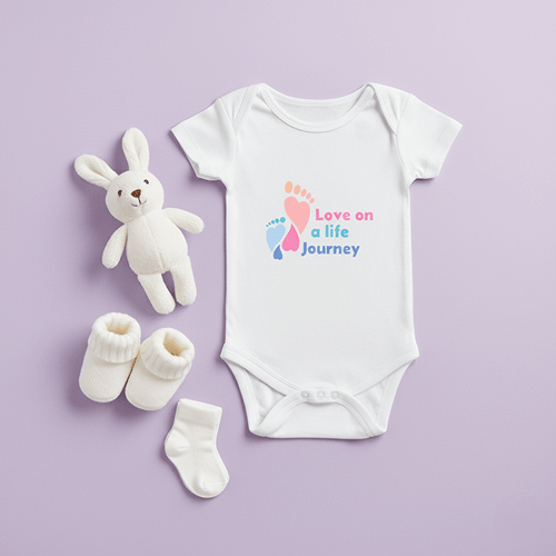 BABY ONESIE Love Life Journey (White) - Love Life Journey