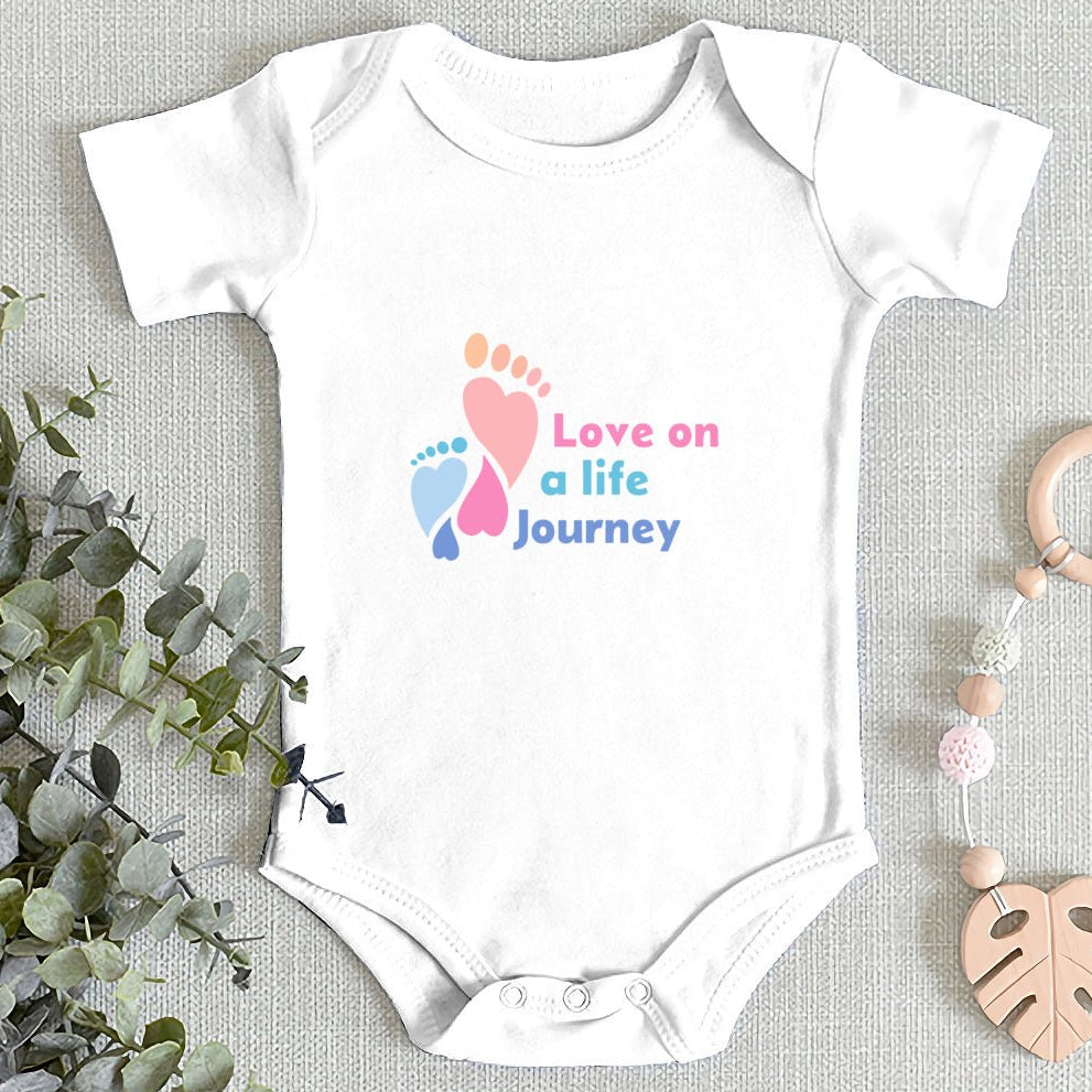 BABY ONESIE Love Life Journey (White) - Love Life Journey