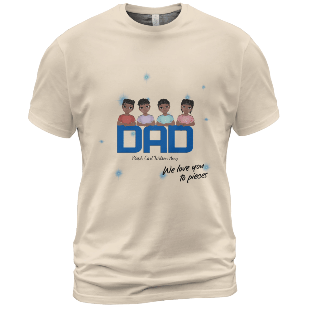 Dad We Love You To Pieces T-Shirt | Personalized Kids Names Gift - Love Life Journey