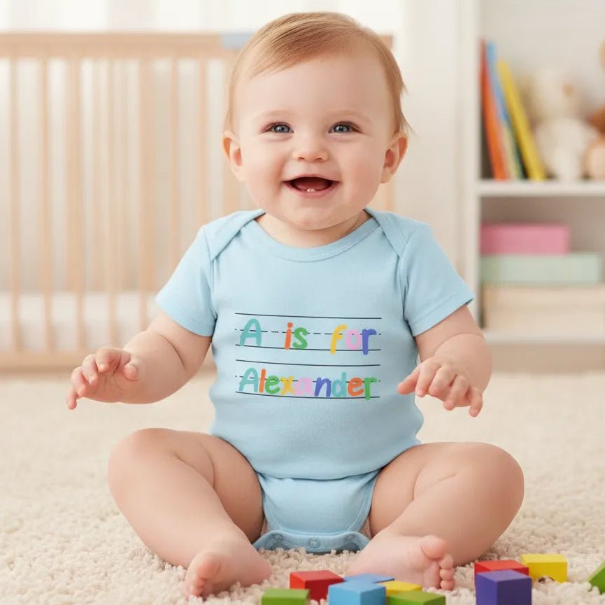 Personalized Baby Name Bodysuit | Handwriting Practice Onesie - Love Life Journey
