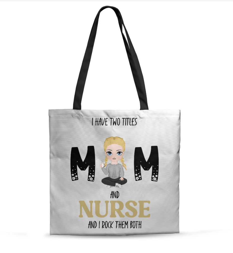 Personalized Mom & Second Life Role Tote Bag β Custom Grandma, Nana, Aunt, Friend, Teacher or Nurse Gift - Love Life Journey