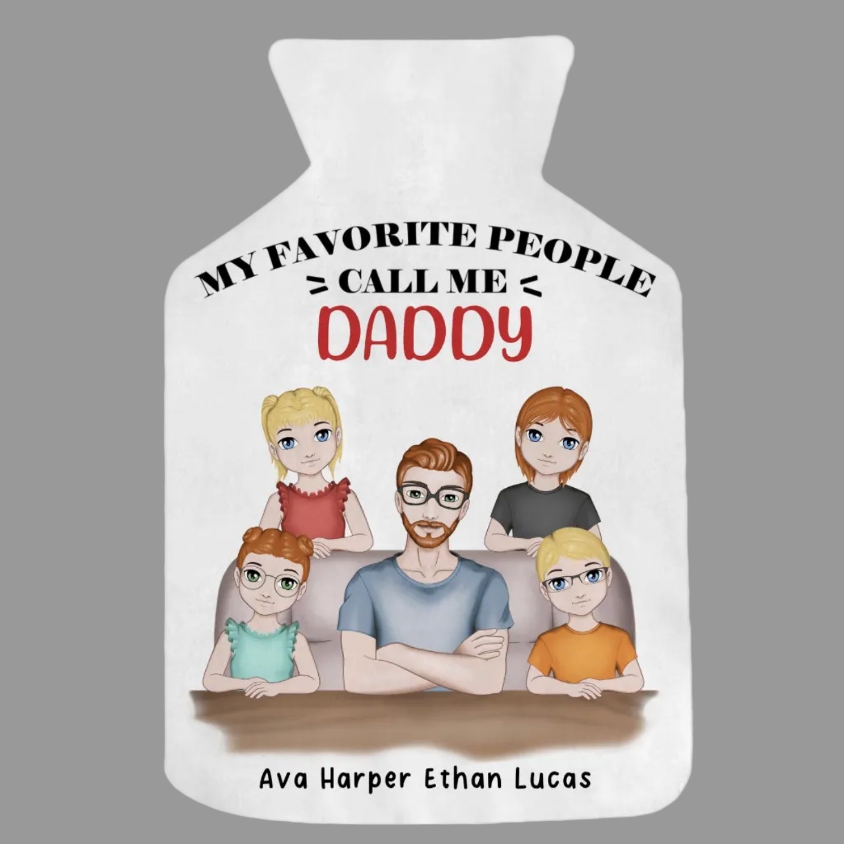 Personalized My Favorite People Call Me Grandpa/Dad/Pops Hot Water Bottle Cover - Love Life Journey