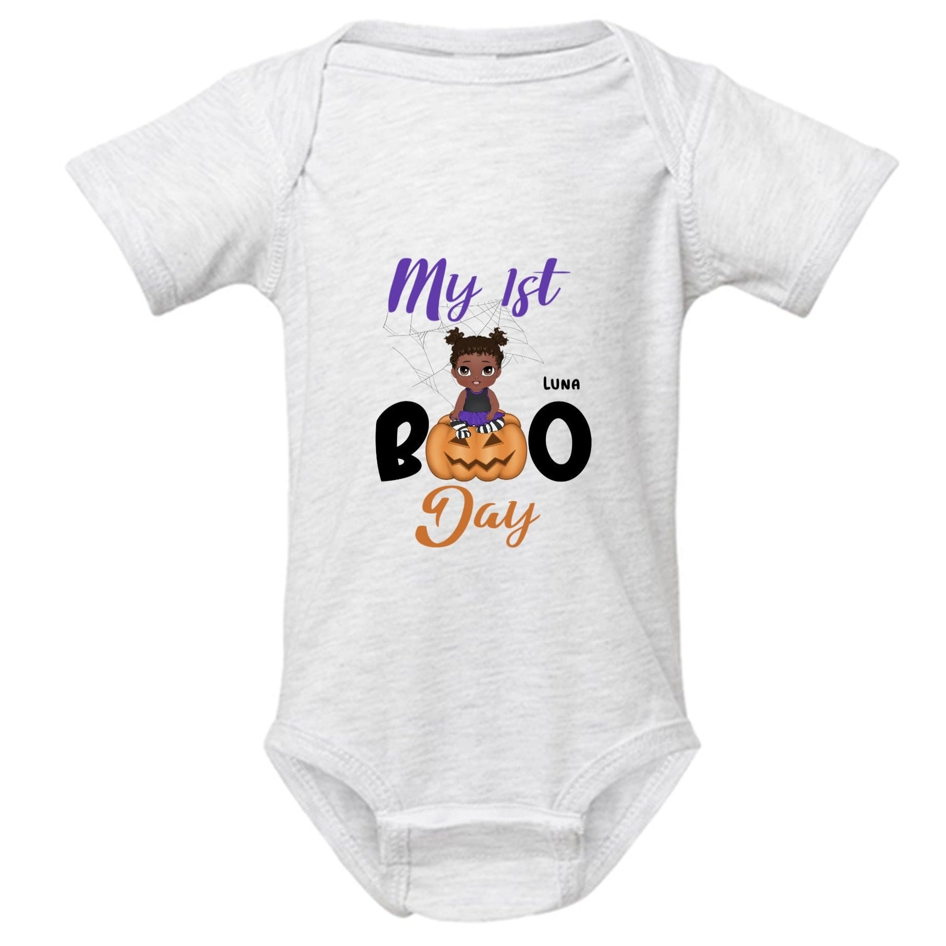 Personalized “My First Boo Day” Baby Bodysuit – Custom Halloween Outfit with Name & Character - Love Life Journey