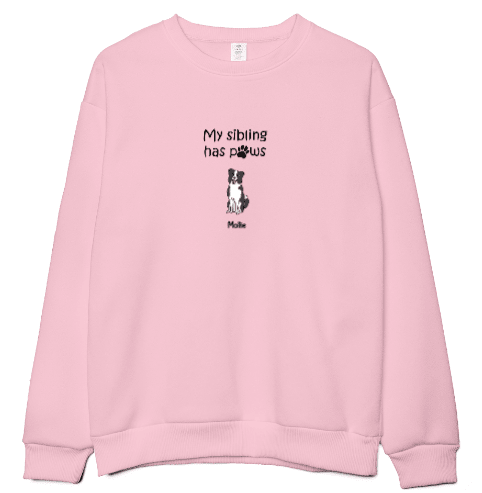 Personalized My Siblings Have Paws Embroidered Sweatshirt | Pet Dogs Gift - Love Life Journey