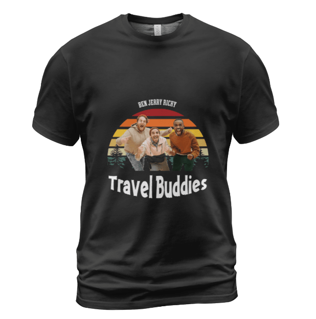Personalized Photo Friends T-Shirt in Charcoal – Custom Names & Photo Tee | Travel Buddies - Love Life Journey