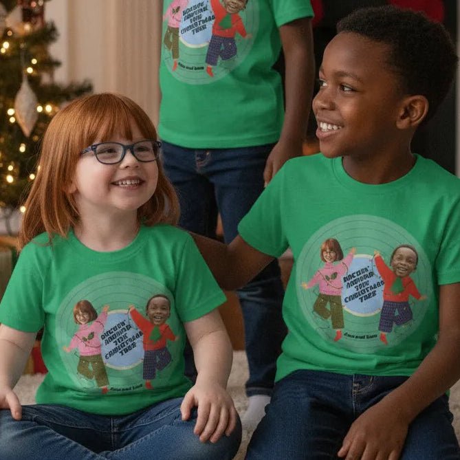 Personalized Rocking Around The Christmas Tree Kids T-Shirt | Custom Photo Tee - Love Life Journey