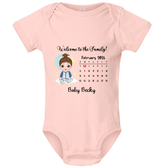 Personalized Welcome To The Family Baby Bodysuit | Custom Birth Date - Love Life Journey