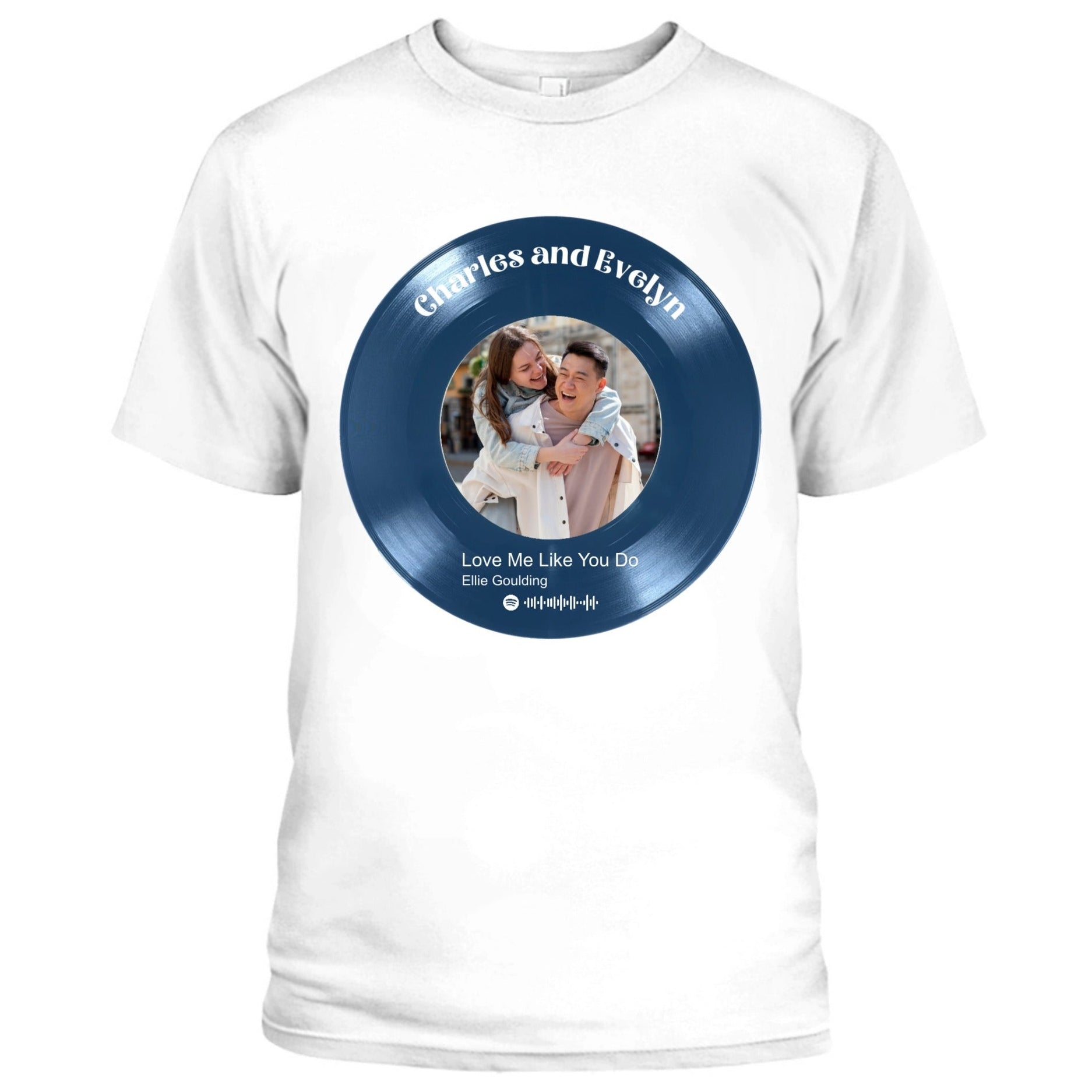 UNISEX T - SHIRT | Personalized Vinyl Record Photo T-Shirt | Your Song, Your Story - Love Life Journey