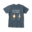 Custom cat lover kids shirt with up to four personalized cats and names - Love Life Journey