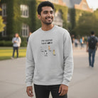 Personalized My Siblings Have Paws Embroidered Unisex Adult Sweatshirt Pet Dogs Gift in grey worn by a man