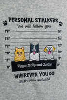 Custom Embroidered Personal Pet 'Stalkers' Unisex Sweatshirt – Pet Dogs & Cats Caricatures - embroidery detail
