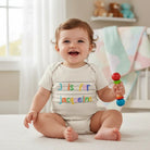 BABY BODYSUIT (Made in USA) Personalized with Baby’s Name in Handwriting Practice Style - Love Life Journey