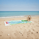 BEACH TOWEL Blueprint for Miracles – Full Periodic Table Design | Educational & Inspiring Science Gift - Love Life Journey
