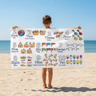 BEACH TOWEL Numbers Design – Colorful Counting Design 1–10 | Fun Educational Gift for Kids - Love Life Journey