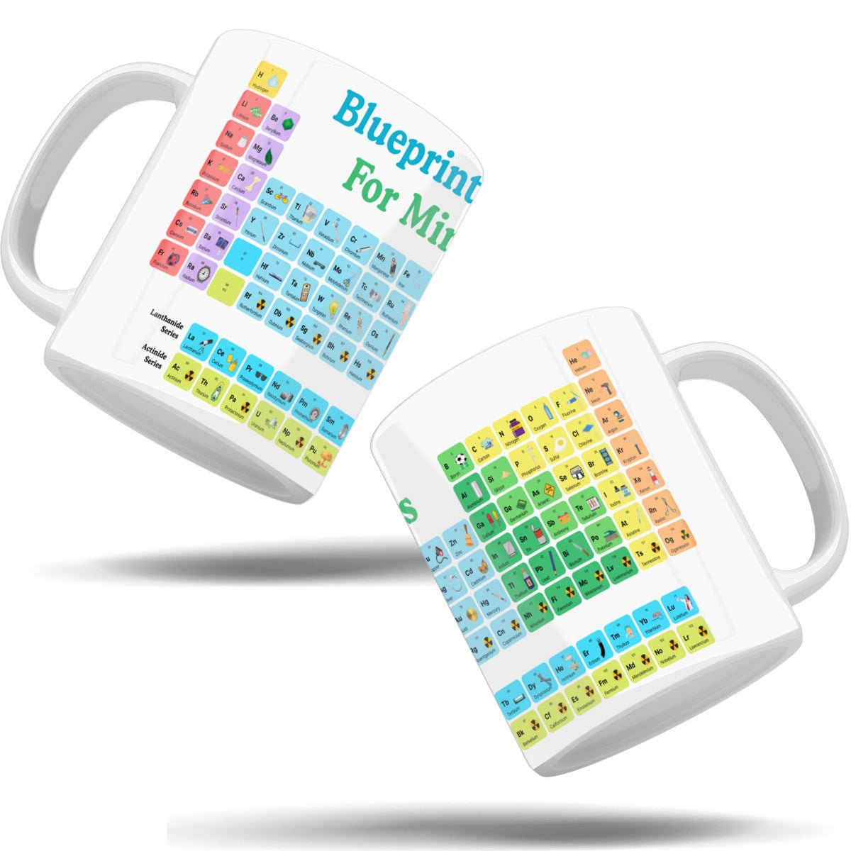 CERAMIC MUG 11oz Blueprint for Miracles – Science - Inspired Periodic Table Ceramic Cup | Smart Inspirational Gift (USA - Made) - Love Life Journey