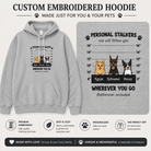 Custom Embroidered Personal Pet 'Stalkers' Adult Unisex Hoodie Pet Dogs & Cats Caricatures - Love Life Journey