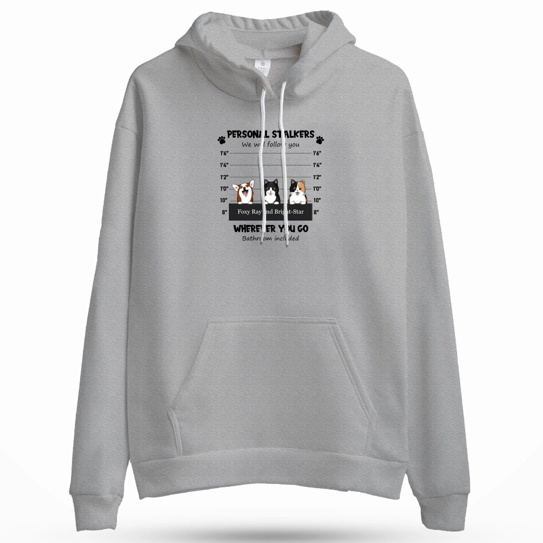Custom Embroidered Personal Pet 'Stalkers' Unisex Hoodie – Pet Dogs & Cats Caricatures - Love Life Journey