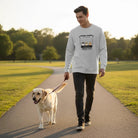 Custom Embroidered Personal Pet 'Stalkers' Unisex Sweatshirt – Pet Dogs & Cats Caricatures - Love Life Journey - in Grey