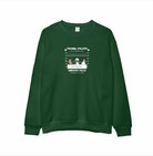 Custom Embroidered Personal Pet 'Stalkers' Unisex Sweatshirt – Pet Dogs & Cats Caricatures - Love Life Journey - in Forest Green 