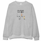 Personalized My Siblings Have Paws Embroidered Unisex Adult Sweatshirt Pet Dogs Gift in grey