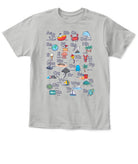 KID'S T - SHIRT - Alphabet Beach Theme | Traceable A–Z Learning Letters Tee with Seaside Icons | Gildan 5000B (US) - Love Life Journey