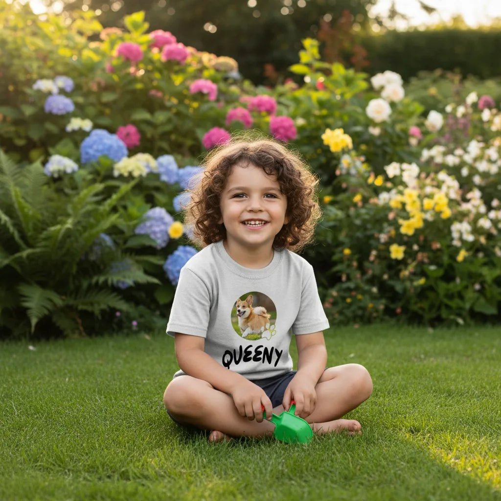 KIDS T - SHIRT✨ Custom Kids Pet Photo T-Shirt – Add Name & Photo | Gildan 5000B | Ages XS–XL | Ships Fast from USA - Love Life Journey