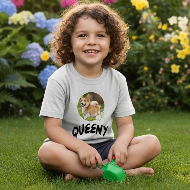 KIDS T - SHIRT✨ Custom Kids Pet Photo T-Shirt – Add Name & Photo | Gildan 5000B | Ages XS–XL | Ships Fast from USA - Love Life Journey