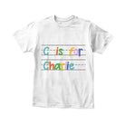 KIDS T - SHIRT Personalized Kids Alphabet T-Shirt – “C is for Charlie” | Custom Name Learning Tee | Gildan 5000B | Ages XS–XL | Ships Fast from USA - Love Life Journey