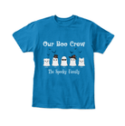 Our Boo Crew Personalized Kids Halloween T-Shirt | Custom Family Ghost Shirt with Names - Love Life Journey - In Sapphire