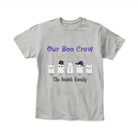 Our Boo Crew Personalized Kids Halloween T-Shirt | Custom Family Ghost Shirt with Names - Love Life Journey - In Grey Colour
