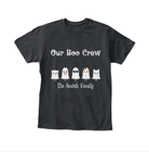 Our Boo Crew Personalized Kids Halloween T-Shirt | Custom Family Ghost Shirt with Names - Love Life Journey - in DarK Colour