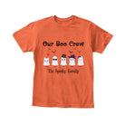 Our Boo Crew Personalized Kids Halloween T-Shirt | Custom Family Ghost Shirt with Names - Love Life Journey - in orange