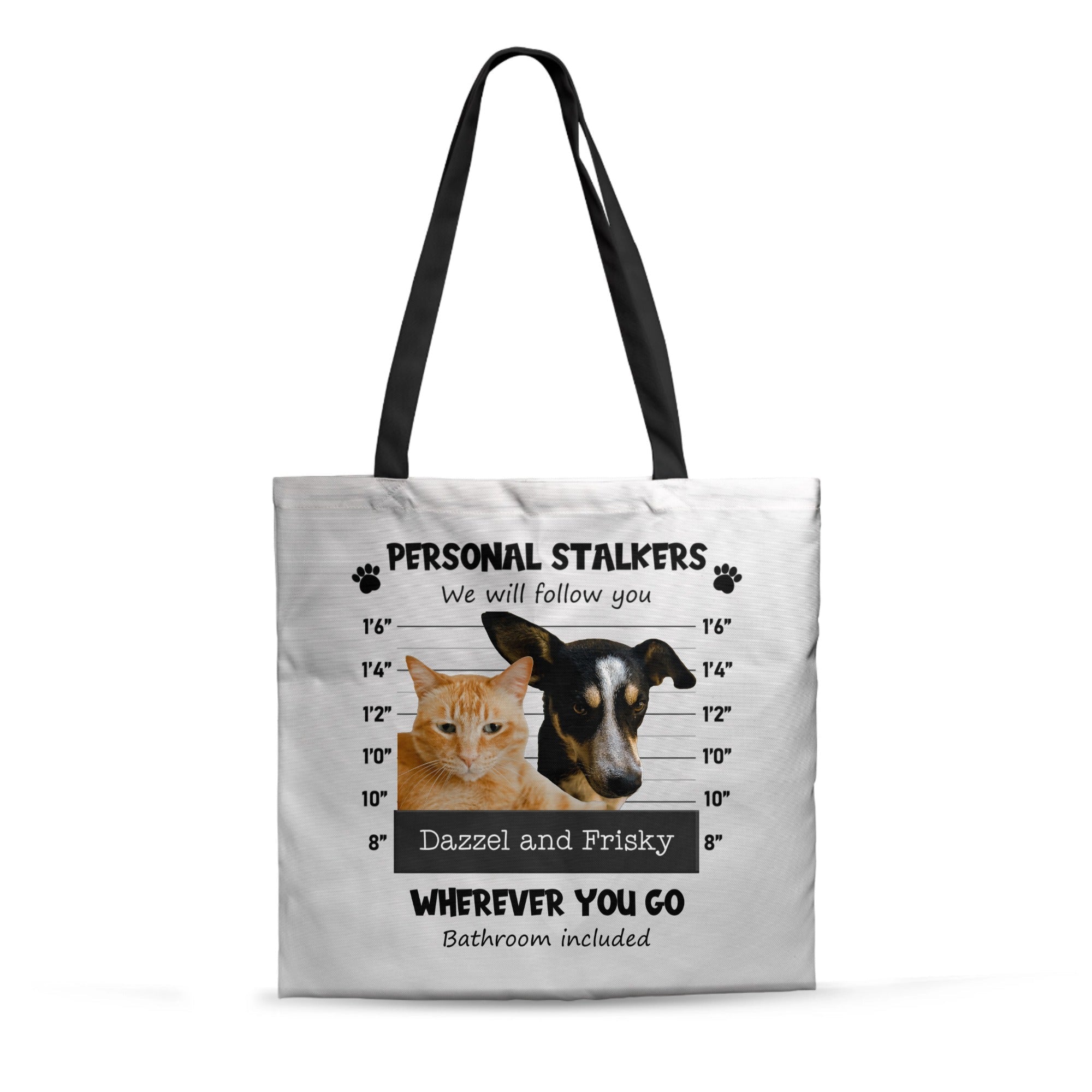 Personal Stalkers Personalized Pet Photo Tote Bag - Love Life Journey