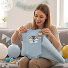 Personalised Baby Photo Bodysuit – Custom Newborn/Birthday Celebration, Twins & Triplets Keepsake with Names & Arrival Date - Love Life Journey