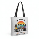 Personalised “Best Mum Ever – Just Ask” Tote Bag | Custom Family Characters & Names | Funny Mother’s Day Gift - Love Life Journey