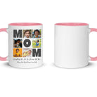 Personalised MOM 6 Family Photos 11oz Accent Mug – Custom Family Keepsake - Love Life Journey