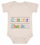 Personalized Baby Name Unisex Bodysuit Handwriting Practice Style Gift - Love Life Journey