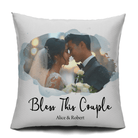 Personalized Bless This Family (Or Couple) Cushion Cover – Custom Photo Pillowcase Gift | Bless This Couple Option | Meaningful Home Decor - Love Life Journey