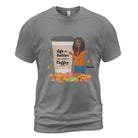 Personalized Coffee Lover Girl T-Shirt – Custom Female Character Coffee Tee | Cute Fall Coffee Shirt | Custom Name Gift - Love Life Journey