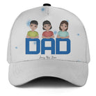 Personalized DAD Baseball Cap Custom Kids Names Hat with 1–4 Children - Love Life Journey