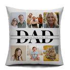 Personalized Dad Photo Collage Cushion Cover Custom Family Photos & Message Gift for Dad - Love Life Journey