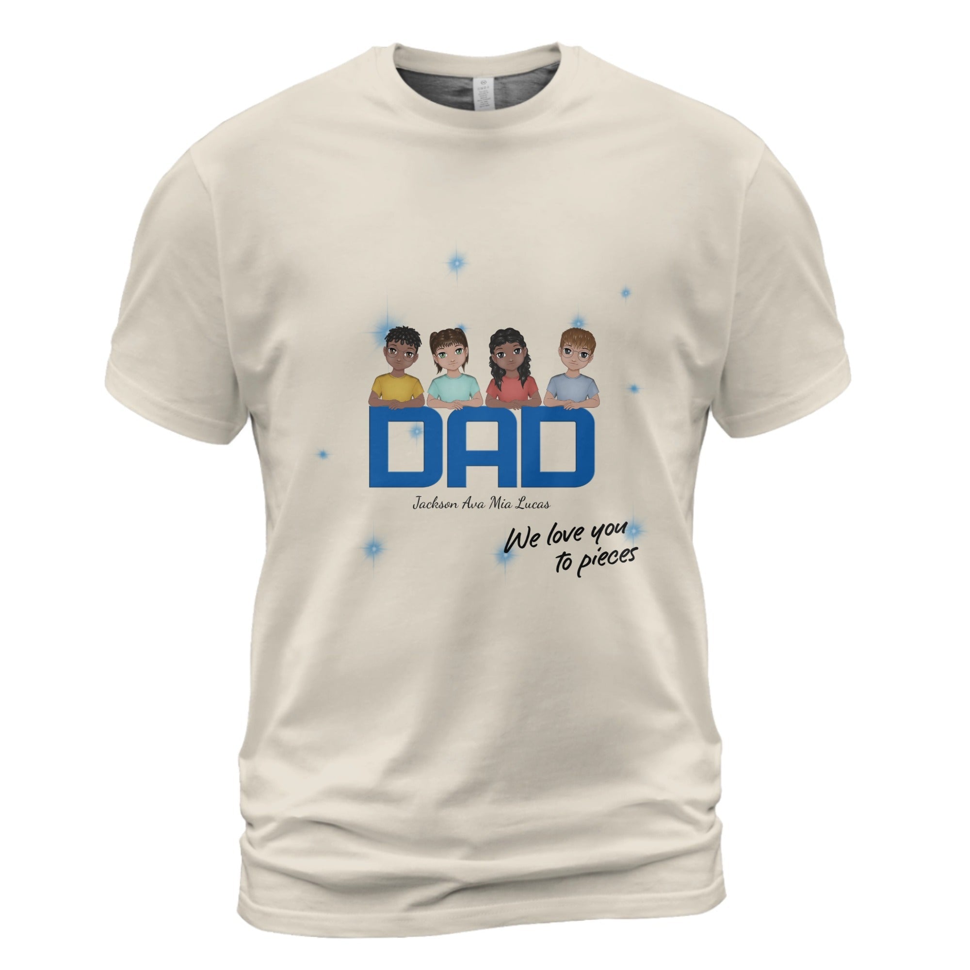 Personalized “Dad We Love You To Pieces” T-Shirt | Custom Kids Names Shirt | Father’s Day Gift - Love Life Journey
