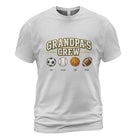 Personalized Grandpa’s Crew T-Shirt | Custom Grandchildren Sports Balls Shirt | Grandpa Gift - Love Life Journey