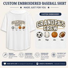 Personalized Grandpa's (or Grandma's) Team Embroidered Unisex Adult Baseball Jersey - Love Life Journey