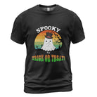 Personalized Halloween Ghost T-Shirt | Custom Cartoon Ghost Portrait with Name & Halloween Message - Love Life Journey - in Black