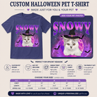 Personalized Halloween Pet Photo Kids Unisex T-Shirt Custom Dog or Cat Witch Hat Shirt with Name - Love Life Journey