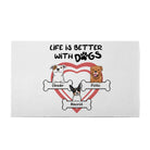 Personalized “Life Is Better With Dogs” Doormat & Pet Feeding Mat | Custom Dog Names & Breeds | Dog Lover Gift | 30x18 inches - Love Life Journey