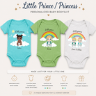 Personalized Little Prince/Princess Baby Unisex Bodysuit Custom Caricature and Name - Love Life Journey