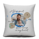 Personalized Long Distance Cushion Cover – “Miles Apart But Always In My Heart” | Custom Photo & Map Pillowcase Gift | Meaningful Keepsake - Love Life Journey
